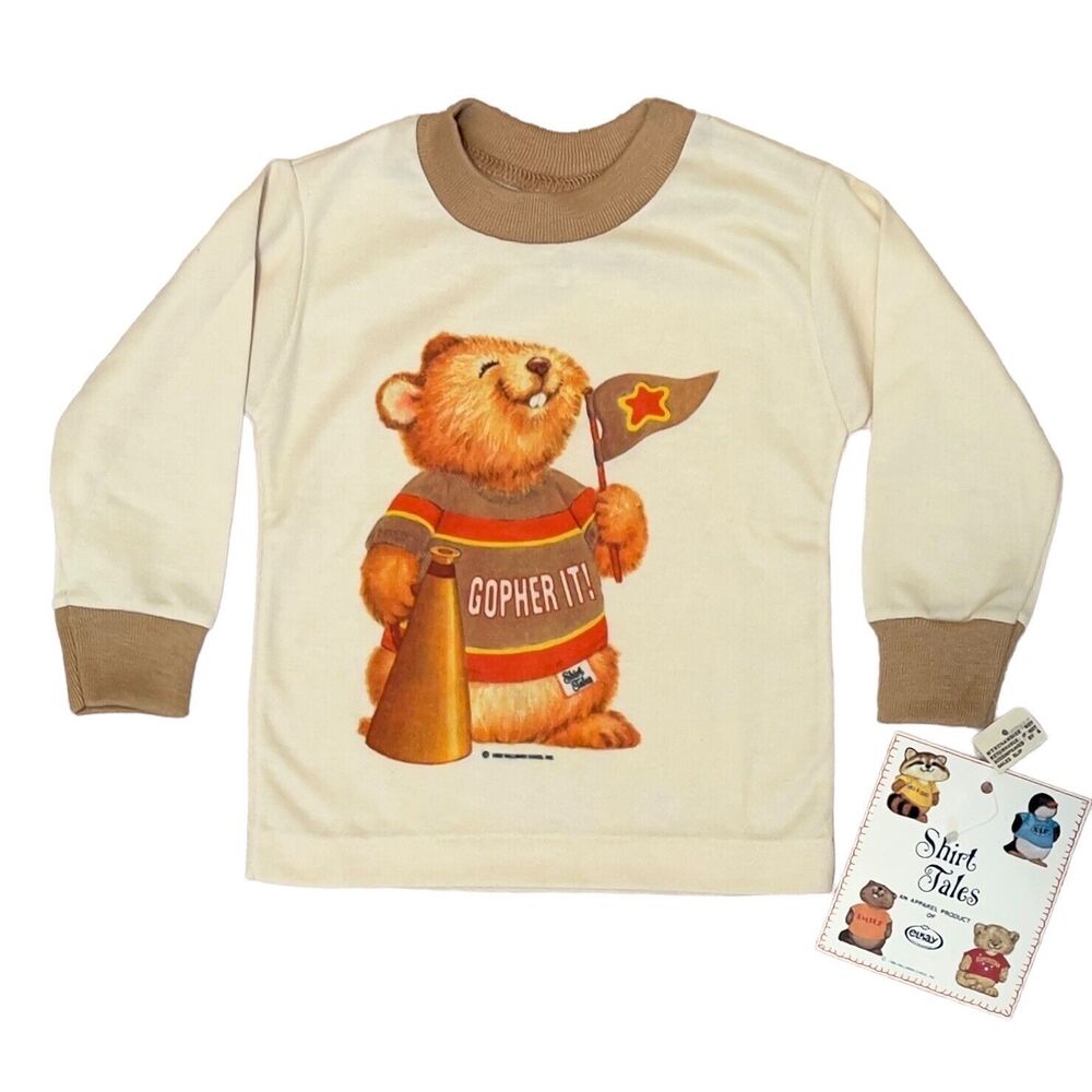 Shirt Tales Hallmark Long Sleeve Shirt Rare Vintage 1980 18M Gopher It! New